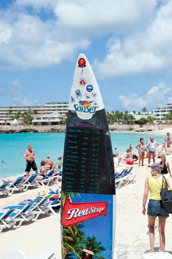 The Surfboard Schedule at Sunset Beach Bar & Grill